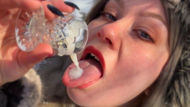 Slavic Core: Vilu Vidish Drinks Frozen Cum-Load - Intense Hardcore Clip