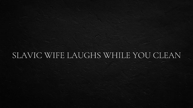 Slavic Wife Giggles Playfully as You Clean Her Up